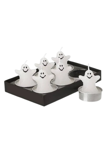 The Six Smiley Ghost Tealight Candles from Heaven Sends bring a playful touch to Halloween decorating. Featuring six tealight candles with smiley ghost designs, they offer a fun way to add seasonal character to candle displays around the home. Their novelty appearance makes them particularly suited to creating a light-hearted Halloween atmosphere while adding a decorative element to tables and displays.